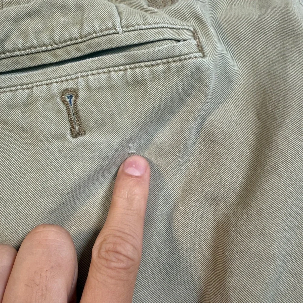 Banana Republic Mens Khaki Chino Shorts Size 38 Tan 100% Cotton Flat Front